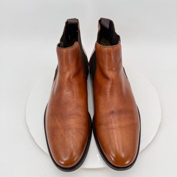 Maison Forte Men Size 11M Brown leather Side Elastic Chelsea Boot - Picture 3 of 12
